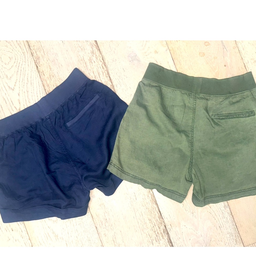 Faherity Cuffed Arlie Day linen tencel Shorts (lot bundle of 2) XS blue green